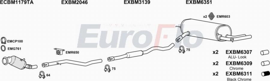 EuroFlo BM22820 5001C - Échappement droxauto.com