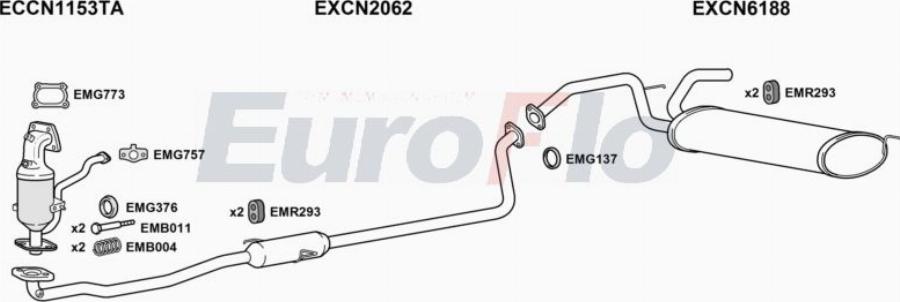 EuroFlo CNC110 1008A00 - Échappement droxauto.com