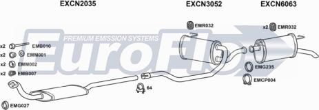 EuroFlo CNXM21D 3001A - Échappement droxauto.com