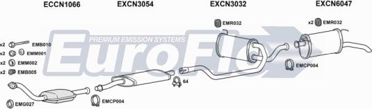 EuroFlo CNXM21D 3001B - Échappement droxauto.com