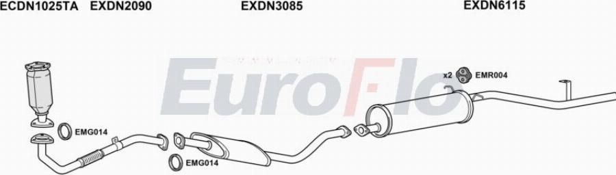 EuroFlo DNNP325D 8004 - Échappement droxauto.com