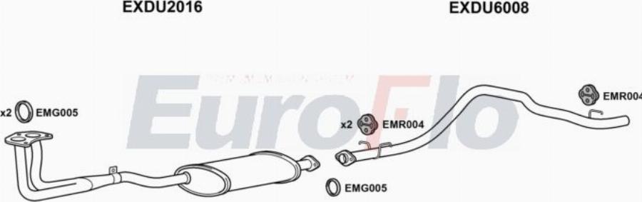 EuroFlo DUFOU20 3001A00 - Échappement droxauto.com