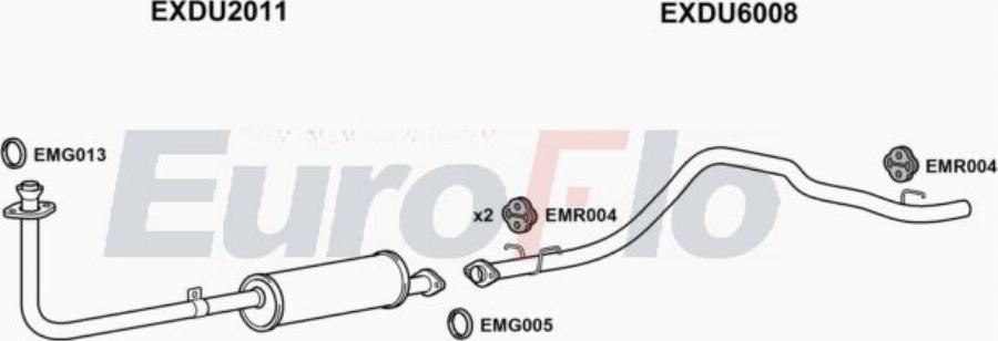 EuroFlo DUFOU28D 3001A00 - Échappement droxauto.com