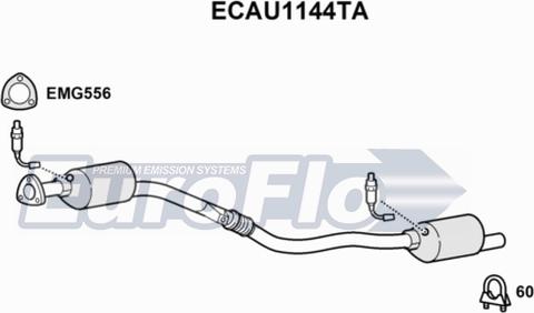 EuroFlo ECAU1144TA - Catalyseur droxauto.com