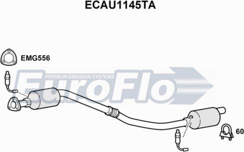 EuroFlo ECAU1145TA - Catalyseur droxauto.com