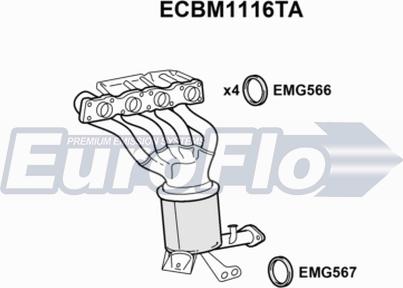 EuroFlo ECBM1116TA - Catalyseur droxauto.com