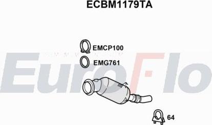 EuroFlo ECBM1179TA - Catalyseur droxauto.com