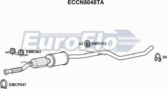 EuroFlo ECCN5045TA - Catalyseur droxauto.com