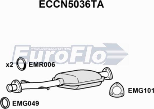EuroFlo ECCN5036TA - Catalyseur droxauto.com