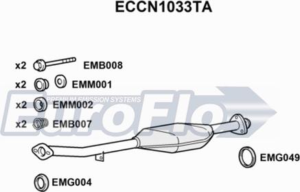 EuroFlo ECCN1033TA - Catalyseur droxauto.com