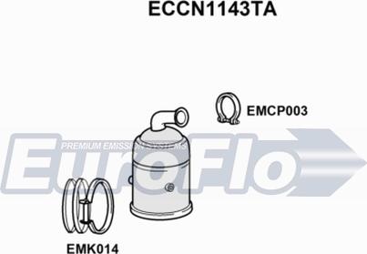 EuroFlo ECCN1143TA - Catalyseur droxauto.com