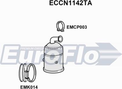 EuroFlo ECCN1142TA - Catalyseur droxauto.com