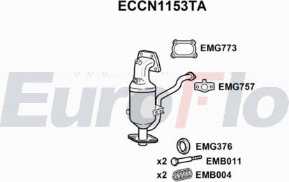 EuroFlo ECCN1153TA - Catalyseur droxauto.com