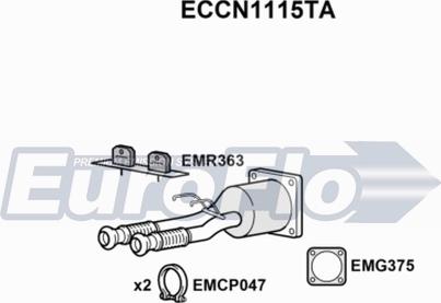 EuroFlo ECCN1115TA - Catalyseur droxauto.com
