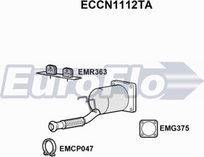 EuroFlo ECCN1112TA - Catalyseur droxauto.com