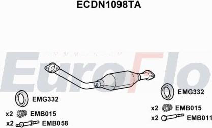 EuroFlo ECDN1098TA - Catalyseur droxauto.com