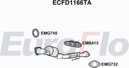 EuroFlo ECFD1166TA - Catalyseur droxauto.com