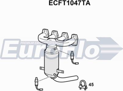 EuroFlo ECFT1047TA - Catalyseur droxauto.com
