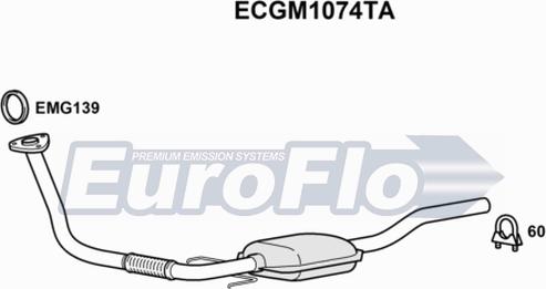 EuroFlo ECGM1074TA - Catalyseur droxauto.com