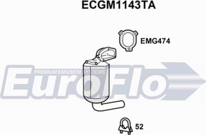 EuroFlo ECGM1143TA - Catalyseur droxauto.com