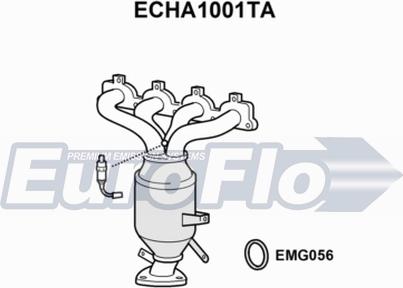 EuroFlo ECHA1001TA - Catalyseur droxauto.com