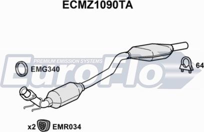 EuroFlo ECMZ1090TA - Catalyseur droxauto.com