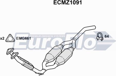 EuroFlo ECMZ1091 - Catalyseur droxauto.com