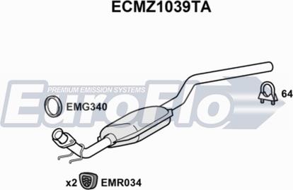 EuroFlo ECMZ1039TA - Catalyseur droxauto.com