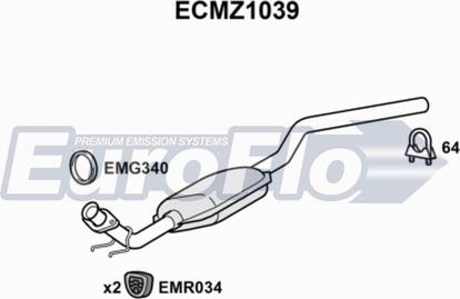 EuroFlo ECMZ1039 - Catalyseur droxauto.com