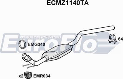 EuroFlo ECMZ1140TA - Catalyseur droxauto.com