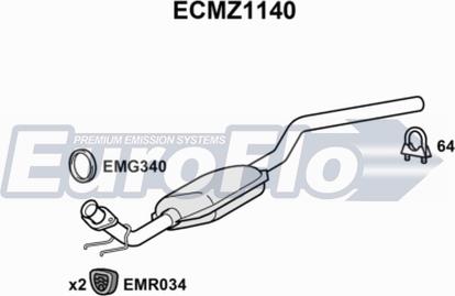 EuroFlo ECMZ1140 - Catalyseur droxauto.com
