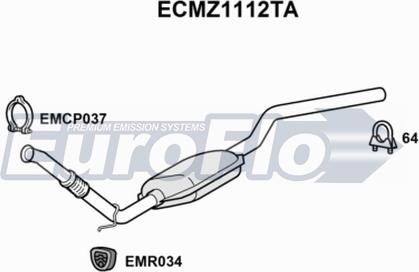 EuroFlo ECMZ1112TA - Catalyseur droxauto.com