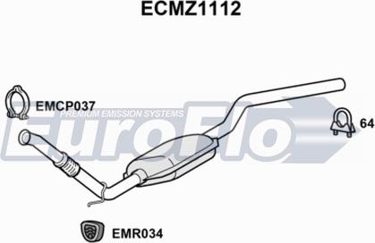 EuroFlo ECMZ1112 - Catalyseur droxauto.com