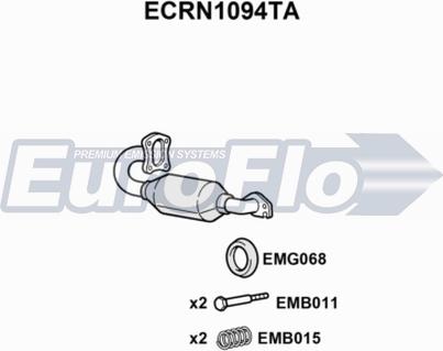 EuroFlo ECRN1094TA - Catalyseur droxauto.com
