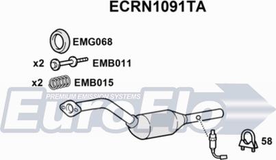 EuroFlo ECRN1091TA - Catalyseur droxauto.com