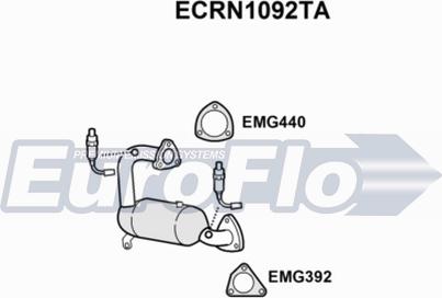 EuroFlo ECRN1092TA - Catalyseur droxauto.com