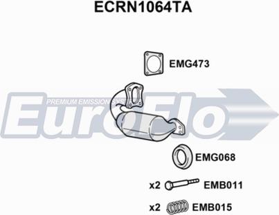 EuroFlo ECRN1064TA - Catalyseur droxauto.com