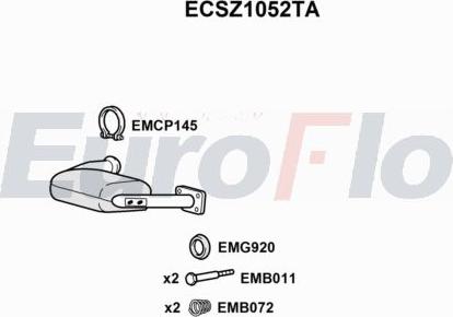 EuroFlo ECSZ1052TA - Catalyseur droxauto.com