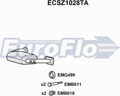 EuroFlo ECSZ1028TA - Catalyseur droxauto.com