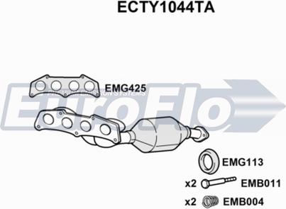 EuroFlo ECTY1044TA - Catalyseur droxauto.com
