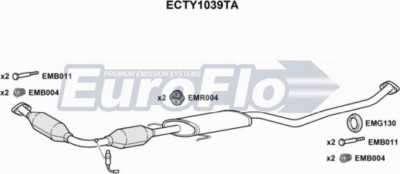 EuroFlo ECTY1039TA - Catalyseur droxauto.com