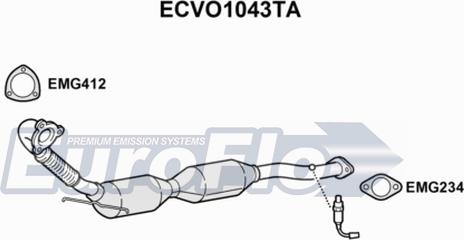 EuroFlo ECVO1043TA - Catalyseur droxauto.com