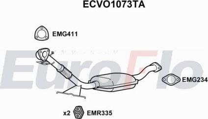 EuroFlo ECVO1073TA - Catalyseur droxauto.com
