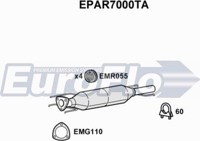 EuroFlo EPAR7000TA - Filtre à particules / à suie, échappement droxauto.com
