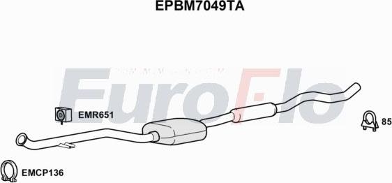 EuroFlo EPBM7049TA - Filtre à particules / à suie, échappement droxauto.com