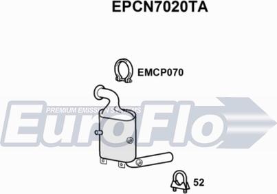 EuroFlo EPCN7020TA - Filtre à particules / à suie, échappement droxauto.com
