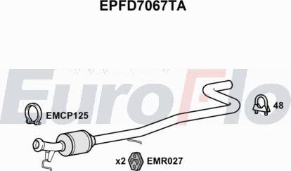 EuroFlo EPFD7067TA - Filtre à particules / à suie, échappement droxauto.com