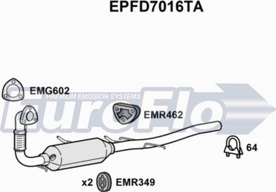 EuroFlo EPFD7016TA - Filtre à particules / à suie, échappement droxauto.com