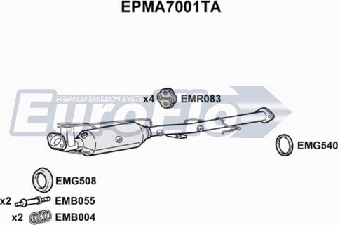 EuroFlo EPMA7001TA - Filtre à particules / à suie, échappement droxauto.com