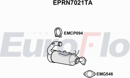 EuroFlo EPRN7021TA - Filtre à particules / à suie, échappement droxauto.com